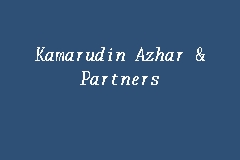 Kamarudin Azhar Partners Account Advisory In Rawang