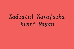 Nadiatul Nurafsika Binti Nayan, Peguam in Bukit Mertajam