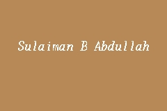 Sulaiman B Abdullah, Lawyer In Petaling Jaya