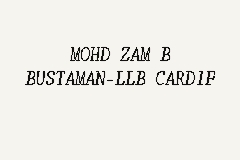 MOHD ZAM B BUSTAMAN-LLB CARDIF, Pesuruhjaya Sumpah in ...