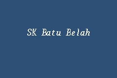 SK Batu Belah, Primary School in Klang