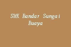 SMK Bandar Sungai Buaya, Sekolah Menengah in Rawang