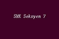 SMK Seksyen 7, Sekolah Menengah in Shah Alam